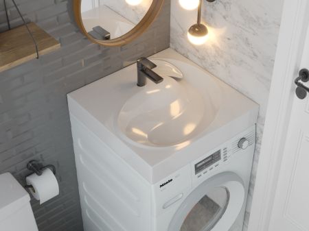 Раковина над стиральной машиной Бьянка 60*60 с кронштейнами