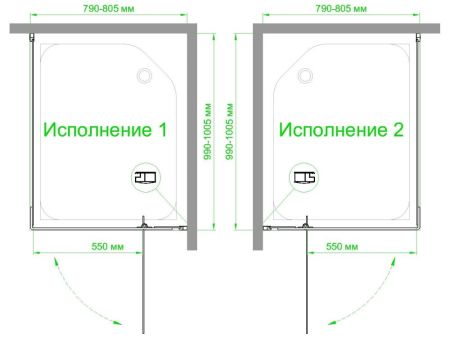 Душевой уголок Royal Bath  RB  HPVD-C 80х100х200 (матовое), артикул RB1080HPVD-C