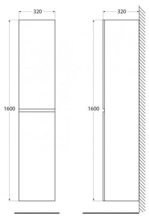 Шкаф подвесной BELBAGNO ALBANO-1600-2A-SC ALBANO-1600-2A-SC-BL-P Cezares, артикул ALBANO-1600-2A-SC-BL-P