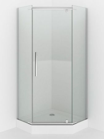 Душевой уголок Erlit ER10109V 90x90 профиль Матовый хром стекло прозрачное