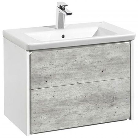 Тумба под раковину ROCA RONDA 57,7 ZRU9303002 (подвесная, белый матовый/бетон), шт, артикул ZRU9303002