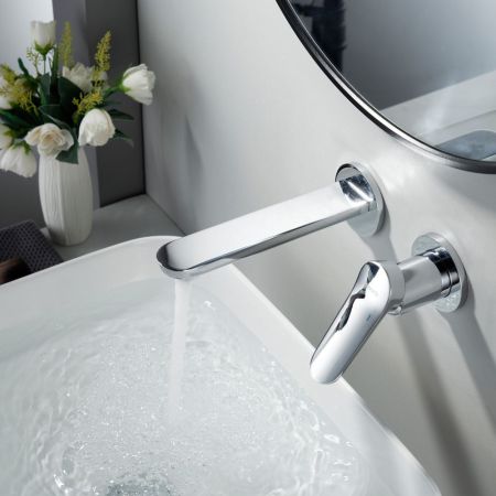 Смеситель для раковины встраиваемый Shevanik S4341, хром