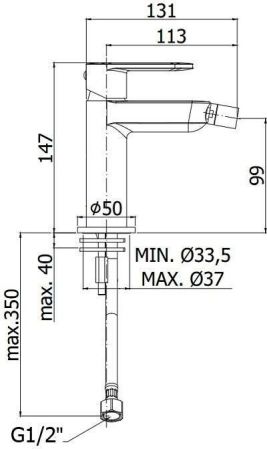 Смеситель для биде Paffoni Candy CA131CR, артикул CA131CR