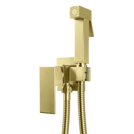Гигиенический душ со смесителем встраиваемый FILARETE Fing FL101MG, матовое золото