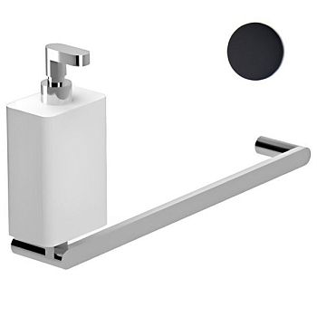 Полотенцедержатель с дозатором жидкого мыла Webert Living LV501501560, черный