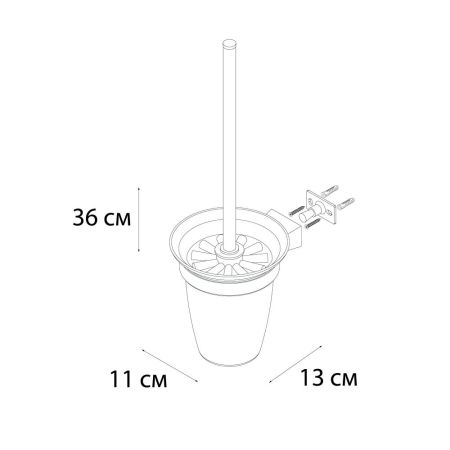Ершик FIXSEN  TREND GRAPHITE FX-98013, графит, артикул FX-98013