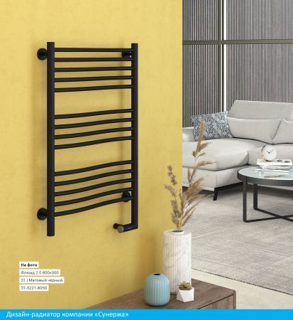 Полотенцесушитель электрический "ФЛЮИД 2.0" 1200х500 / МЭМ правый (Белый (RAL-9003)), артикул 12-5221-1250