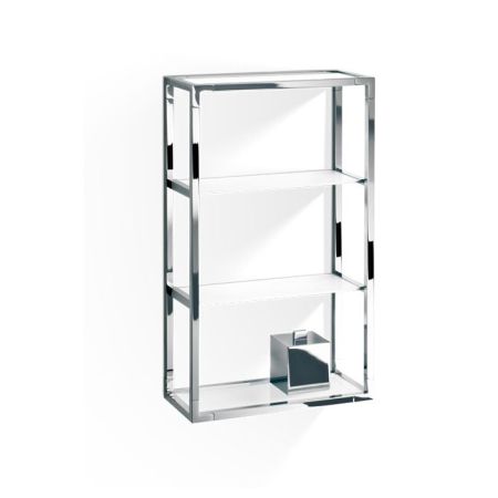 Decor Walther ET 6 Шкафчик открытый 35x15x60см, стекло белое, цвет: хром, артикул 0702804