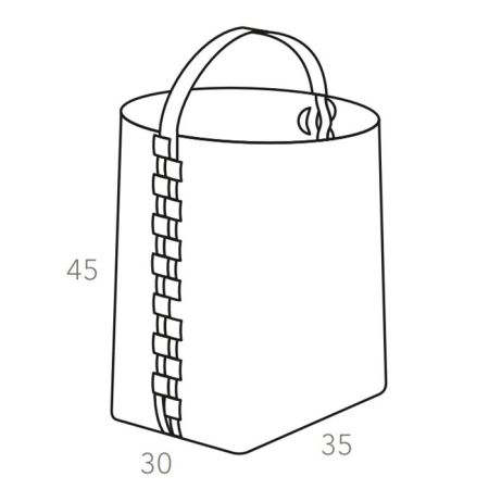 ADJ Корзина Helena, 35x30xH45 см., цвет: белый/панна котта, артикул 3645.10/16