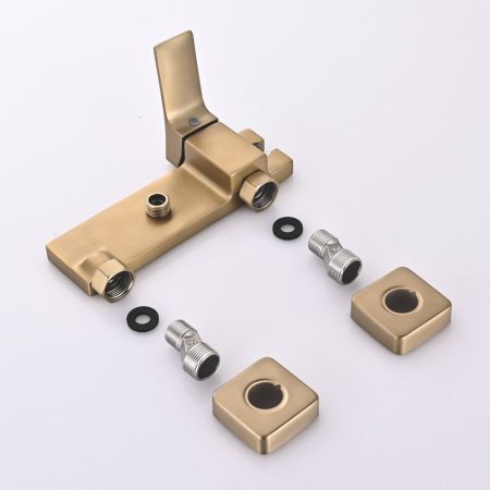 Гигиенический душ со смесителем Shevanik S6105G-1, золотой сатин