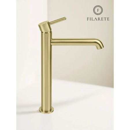 Смеситель для раковины высокий FILARETE Roun FL6020MG, матовое золото