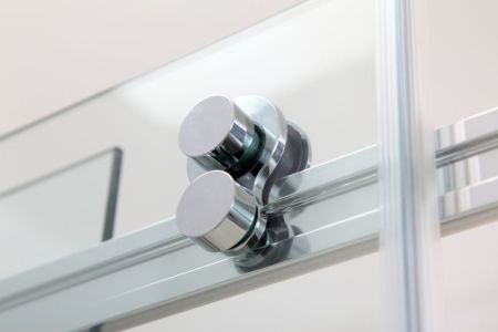 Душевой уголок Black&White Stellar Wind S201-900х900 радиальный профиль Серебристый хром стекло прозрачное, артикул 2019090