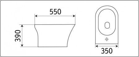 Биде напольное CeramaLux 1217C