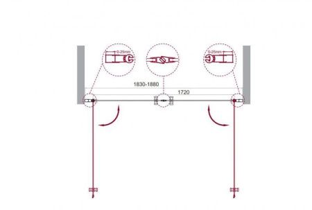 Душевая дверь BelBagno ETNA-B-2-180-C-Cr Душевая дверь BelBagno ETNA-B-2-180-C-Cr
