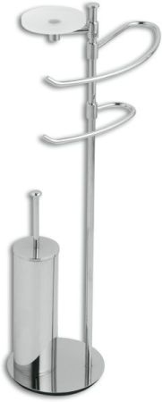 Stil Haus Liz, стойка: мыльница + полотенцедержатель + бумагодержатель + ёрш металличес., цвет хром, артикул 857(08)