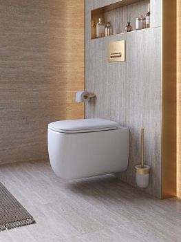 COMFORT Унитаз подвесной безободковый со смывом "Торнадо", с сиденьем дюропласт soft close CZR-380-TH-TOR/SC