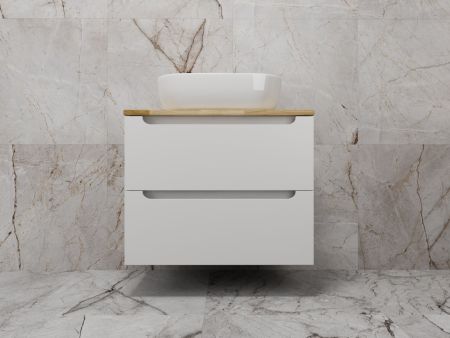 Тумба подвесная "Бали 70" 2 ящика со столешницей БЕЛЫЙ СОФТ, артикул ЛС-00002338