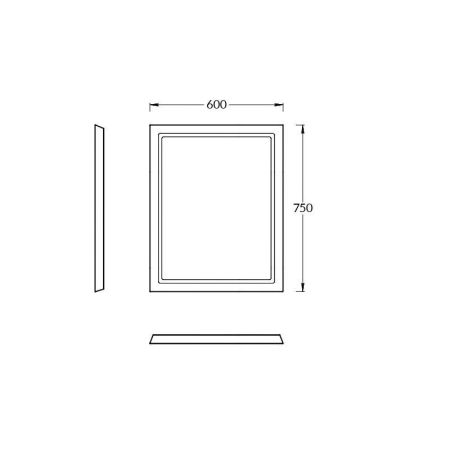 Зеркало POMPEI 60, черное глянцевое, артикул PO.mi.60\BLK