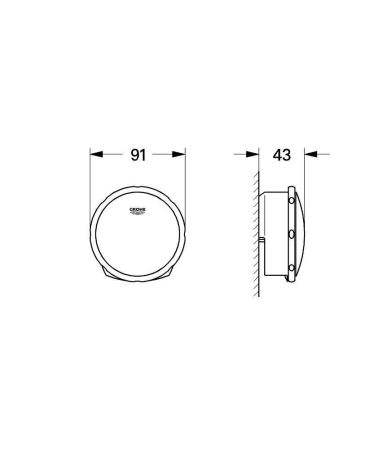 Наливной, сливной и переливной гарнитур GROHE Talentofill, внешняя часть, хром (19952000), артикул 19952000