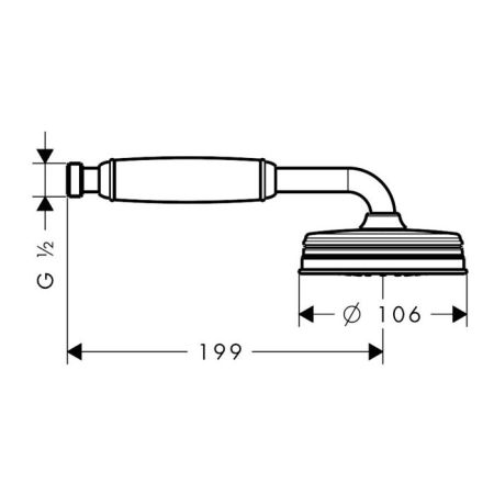 AX Montreux Ручной душ 1jet 100мм ,с белой рукояткой, ½’, цвет: шлифованный никель, артикул 16320820