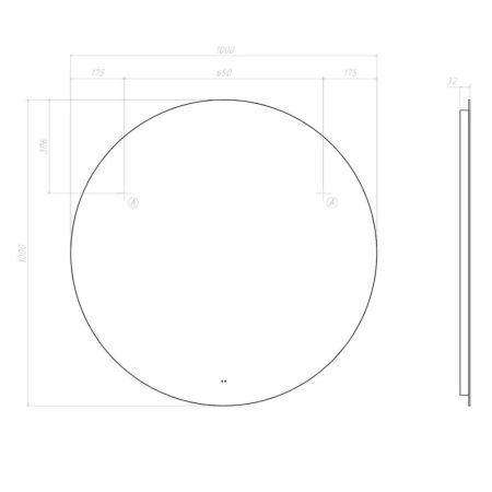 Зеркало VIGO Otti Comfort 1000, артикул 186