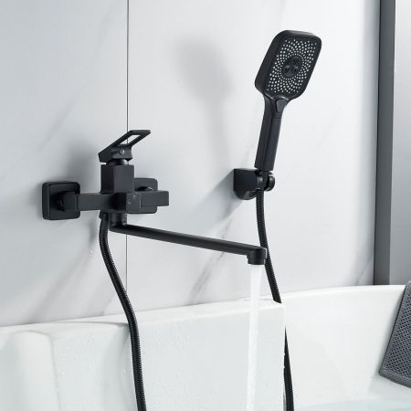 Смеситель для ванны Raffine F2296H, черный, артикул F2296H