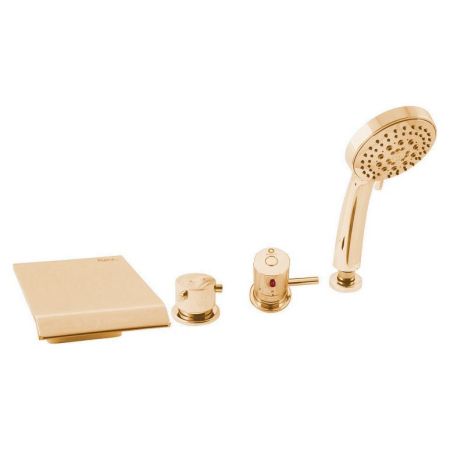 См-ль для ванны на 4- отверстия.Переключатель керамический MD0448.5, душевой шланг с пружиной  2м Те, артикул DT273.5P