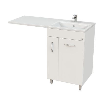 Тумба Onika Нави 60 напольная, под стиральную машину, белая (ум.Onika 120), артикул 106021