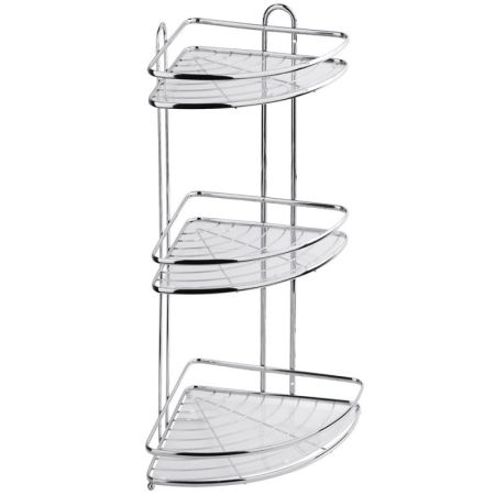 Полка для ванной комнаты и кухни угловая тройная, Floria арт. FOR-2004, артикул FOR-2004