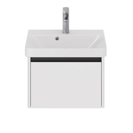 Тумба с раковиной подвесная Dreja Luxury 55 см, белый, артикул 99-2009-com