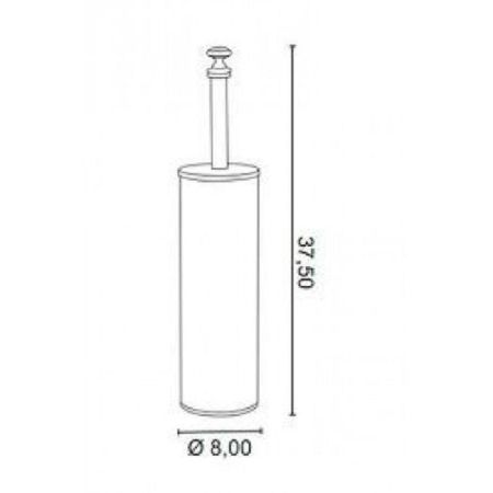 TW Harmony 120, ёршик напольный в керамической колбе, цвет держателя: бронза, артикул TWHA120br