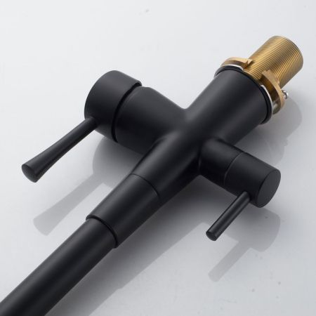 Смеситель для кухни с подключением фильтра Shevanik S428H, черный, артикул S428H