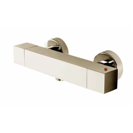 Bossini Cube Tермостат для душа, наружный, 1 выход  1/2', цвет: никель шлифованньій, артикул Z004103.094