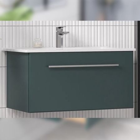 Тумба под раковину подвесная Velvex Posse tp.POS.OSK.85.1Y верде, 85 см, артикул tp.POS.OSK.85.1Y верде