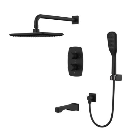 Смеситель Lemark Ursus для ванны и душа термостатический встраиваемый (LM7242BL), артикул LM7242BL