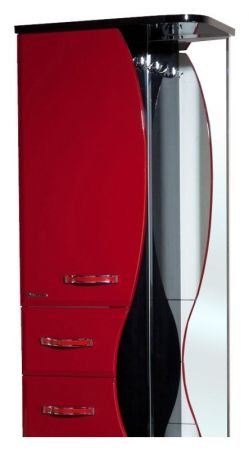 Шкаф пенал Bellezza Рио 50 L 4623606022212 Черный Красный, артикул 4623606022212