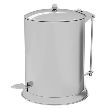 DEVON&DEVON WALTZ Ведро для мусора, с крышкой и педалью, цвет хром, артикул WLZ-160-CR