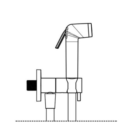 Almar Гигиенический комплект с прогрессивным смесит., без втраиваемой части, цвет золото PVD полир., артикул E136009.GO