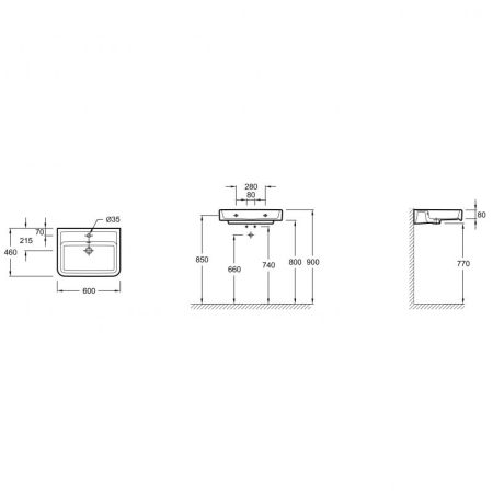 Раковина Jacob Delafon Replay 60 E4489-00 Белая