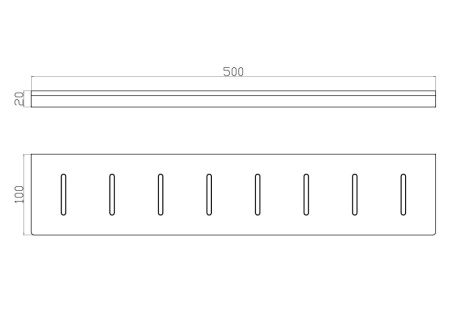 Полка для ванной WONZON & WOGHAND ECLIPSE, Темный графит (WW-9127-BGM), артикул WW-9127-BGM