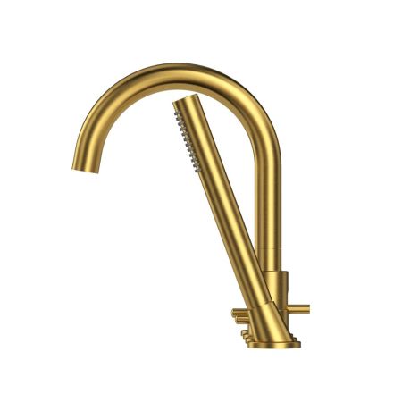 Смеситель для ванны на 4 отверстия WHITECROSS Y Y1232GLB (брашированное золото), артикул Y1232GLB