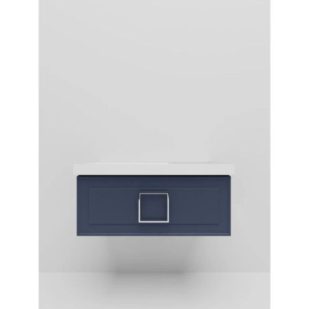 Тумба под раковину подвесная La Fenice Cubo FNC-01-CUB-BG-90, синяя, артикул FNC-01-CUB-BG-90