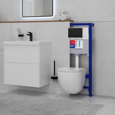 Система инсталляции Lemark PENEDA EXPERT для подвесных унитазов,  механическая, без кнопки смыва (9812002), артикул 9812002