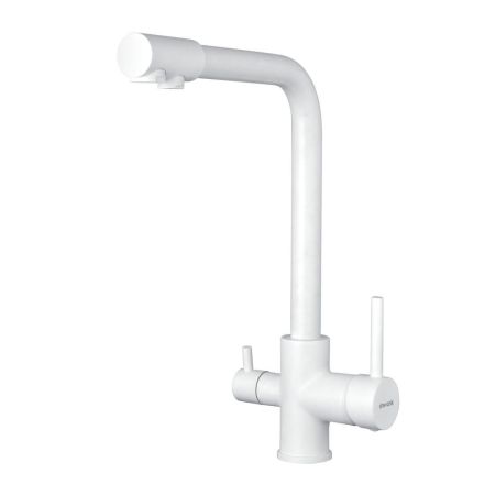 Смеситель для кухни с подключением фильтра Shevanik S328C, белый
