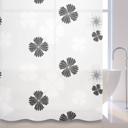 Штора для ванной комнаты Savol S-8PEVA01, цветы, артикул S-8PEVA01