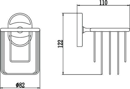 Держатель для освежителя воздуха Savol S-007033-1, хром, артикул S-007033-1