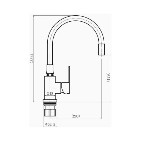 Смеситель для кухни с гибким изливом FASHUN A54101-16, сатин/коричневый