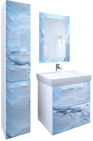 Шкаф пенал Marka One Visbaden 30П L Black stone, артикул У73180