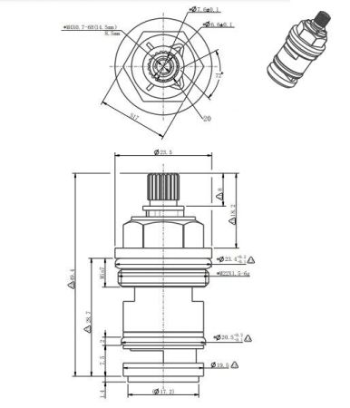 Кран-букса BELZ для переключения 2 режима (BF59), артикул BF59