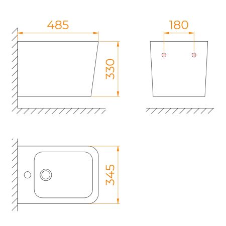 Биде подвесное RGW SW-81, артикул 